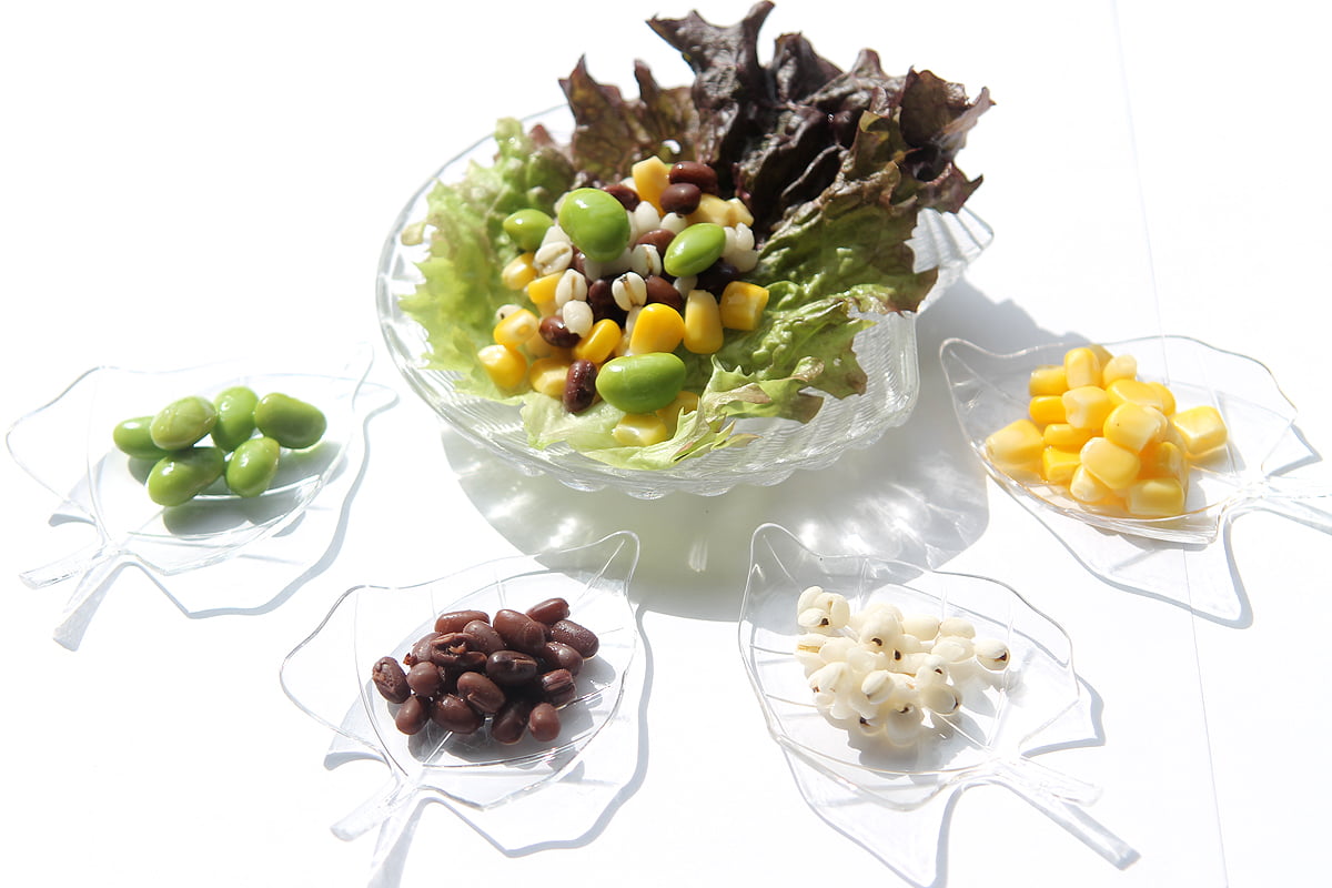 枝豆とハトムギととうもろこしのサラダ