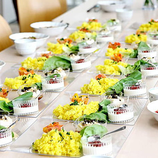 胡桃の庭の薬膳料理教室の風景 薬膳料理教室の風景|テーブルコーディネートは胡桃の庭オリジナル