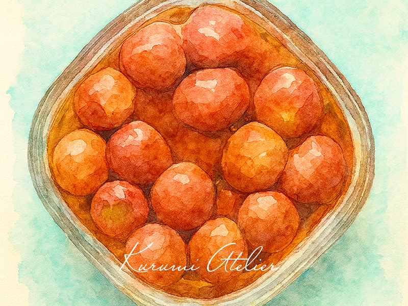 夏の薬膳ワークショップの水彩イラスト