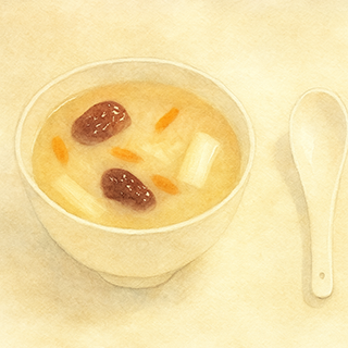 参鶏湯|冬の薬膳 温かい参鶏湯|冬の薬膳